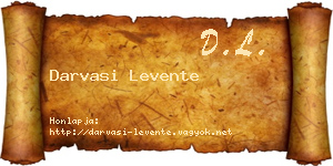 Darvasi Levente névjegykártya